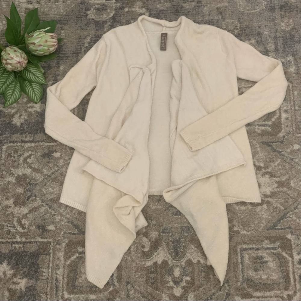 BAREFOOT DREAMS cozychic lite cream wrap long sleeve cardigan